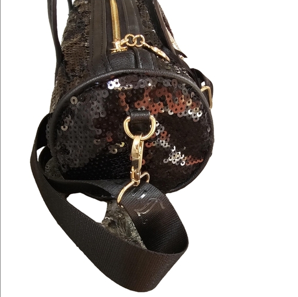 Juicy Couture Queen Of Everething Black Sequin Mini Barrel Bag With The Strup. - Picture 6 of 6